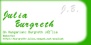 julia burgreth business card